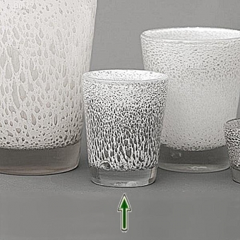 DutZ®-Collection Vase Conic mit Bubbles, H 19  x  Ø.15 cm, Weiß