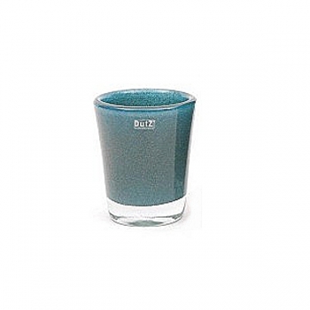 DutZ®-Collection Vase Conic mit Bubbles, H 19  x  Ø.15 cm, Blau Petrol