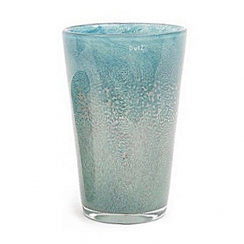 DutZ®-Collection Vase Conic mit Bubbles, H 36  x  Ø.24 cm, Blau Petrol