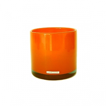 Henry Dean Vase/Windlicht Cylinder, H 15 x Ø 15 cm, Mandarin
