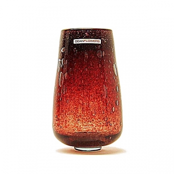 Henry Dean Vase/Windlicht Stromboli, H 17,5  x Ø 7 cm, Garnet