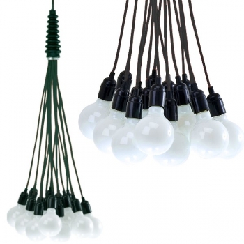 Design Hängelampe/Deckenlampe Bundle, mit schwarzen Kabeln, ohne Leuchtmittel, 15 x E 27