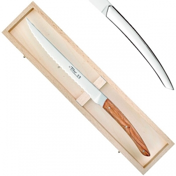 Thiers Brotmesser in Box, Wellenschliff, L 31,5 cm, Edelstahl poliert