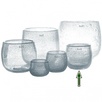 DutZ®-Collection Vase Pot, H 14 x Ø 16 cm, Klar mit Bubbles
