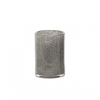DutZ®-Collection Vase Cylinder, H 18 x Ø 12 cm, Mittelgrau mit Bubbles