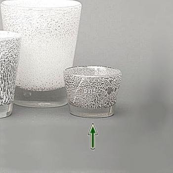 DutZ®-Collection Vase Conic mit Bubbles, H 10  x  Ø.13 cm, Weiß