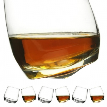 Sagaform 6 Whiskygläser Tumbler mit konischem Boden, Inhalt: 20 cl