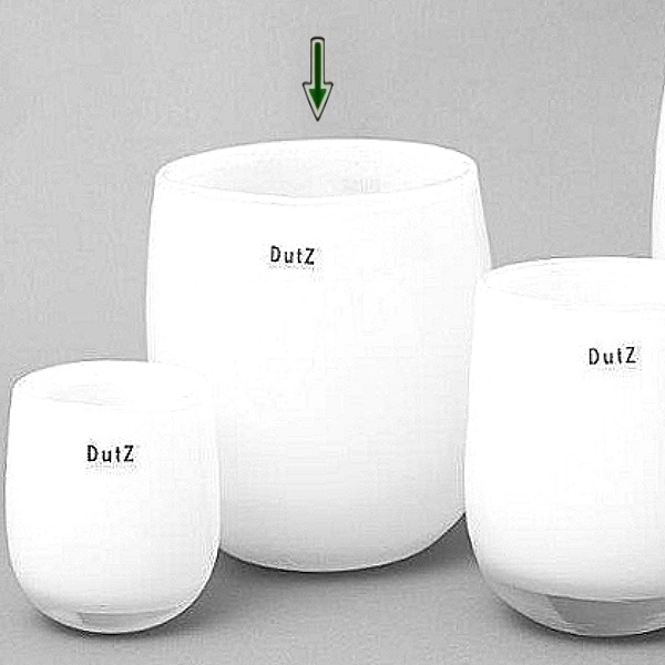 DutZ®-Collection Vase Barrel, H 24 x Ø 18 cm, Weiß