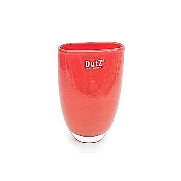 DutZ®-Collection Vase Oval, klein, H 16 x B 11 x T 8 cm, Farbe: Rot