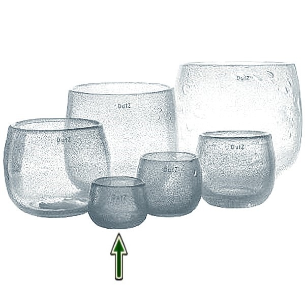DutZ®-Collection Vase Pot Mini, H 7 x Ø 10 cm, Klar mit Bubbles