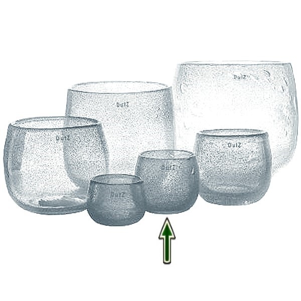 DutZ®-Collection Vase Pot, H 11 x Ø 13 cm, Klar mit Bubbles