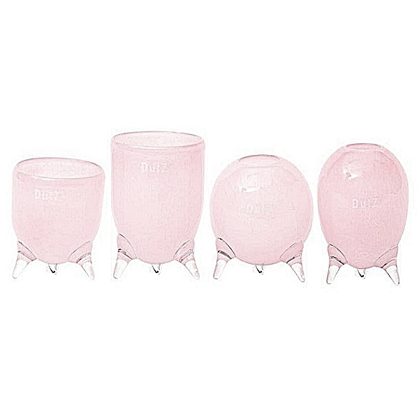 DutZ®-Collection Vasen-Set Evita, 4 versch. Dreifußvasen, H 12/14/15/16 x Ø 9,5 cm, Pink